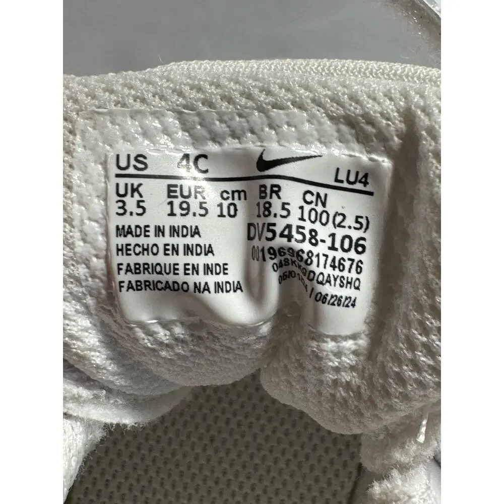 Nike Court Borough Low 2 Baby Toddler White Sneakers Shoes Size 4C